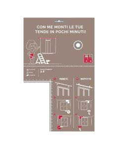 Curtain Jig for instalation of curtain rods, Size: 210x340 mm, Color Natural, Material: Paper