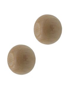 Knobs for wooden rod, Size: Dia.11mm, Color: Natural, Material: Wooden
