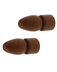 Knobs for wooden rod, Size: Dia.11mm, Color: Teak, Material: Wooden