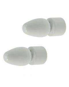 Knobs for wooden rod, Size: Dia.11mm, Color: White, Material: Wooden