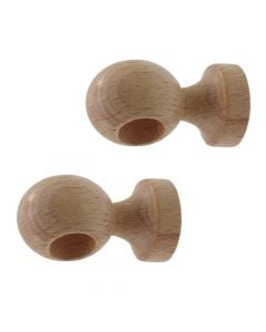 Support for wooden rod, Size: Dia.11mm, Color: Natural, Material: Wood