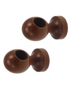 Support for wooden rod, Size: Dia.11mm, Color: Teak, Material: Wood