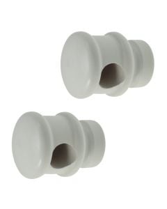 Support for wooden rod, Size: Dia.11mm, Color: White, Material: Wood