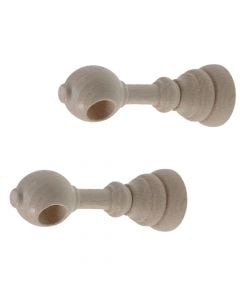 Extensible support for wooden rod, Size: Dia.11mm, Color: Bleached ash, Materiali: Dru