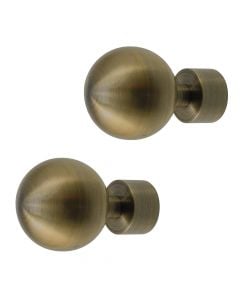 Knobs for metalic rod SFERA, Size: Dia.20mm, Color: Bronze, Material: Metalic