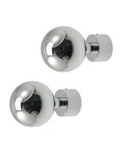 Knobs for metalic rod SFERA, Size: Dia.20mm, Color: Polished chrome, Material: Metalic