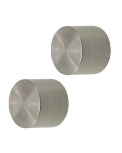 Knobs for metalic rod TAPPO, Size: Dia.20mm, Color: Brushed steel, Material: Metalic