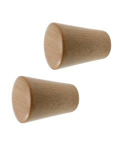 Knobs for wooden rod, METEO, Size: Dia.23mm, Color: Natyral, Material: Wooden