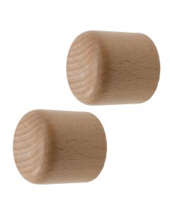 Knobs for wooden rod, TAPPO, Size: Dia.23mm, Color: Natyral, Material: Wooden