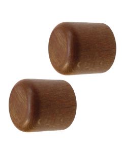 Knobs for wooden rod, TAPPO, Size: Dia.23mm, Color: Teak, Material: Wooden