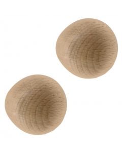Knobs for wooden rod, GHIANDA, Size: Dia.23mm, Color: Natyral, Material: Wooden