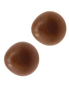 Knobs for wooden rod, GHIANDA, Size: Dia.23mm, Color: Teak, Material: Wooden