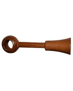 Extensible support for wooden rod, Size: Dia.23mm, Color: Teak, Material: Wood