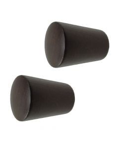 Knobs for wooden rod, METEO, Size: Dia.28mm, Color: Walnut, Material: Wooden