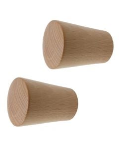 Knobs for wooden rod, METEO, Size: Dia.28mm, Color: Natyral, Material: Wooden
