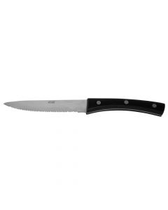 Steak knife, Size: 22.9 cm, Color: Black, Material: Inox+Plastic