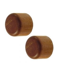 Knobs for wooden rod, TAPPO, Size: Dia.28mm, Color: Teak, Material: Wooden