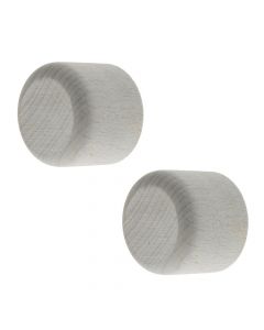 Knobs for wooden rod, TAPPO, Size: Dia.28mm, Color: Bleached ash, Material: Wooden