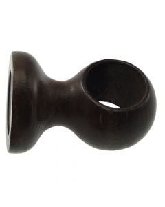 Celing suport for wooden rod, Size: Dia.28mm, Color: Walnut, Material: Wood