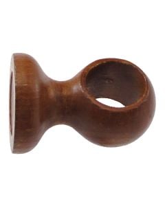 Celing suport for wooden rod, Size: Dia.28mm, Color: Teak, Material: Wood