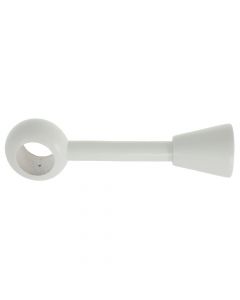 Extensible support for wooden rod, Size: Dia.28mm, Color: White, Material: Wood