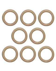 Rings for wooden curtain rod, Size:Dia.45x56mm, Color: Natural, Material: Wooden