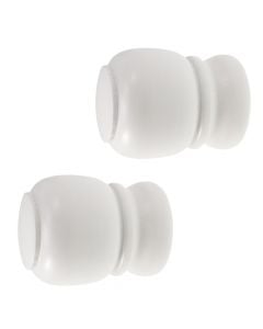 Knobs for wooden rod, Size: Dia.35mm, Color: White, Material: Wooden