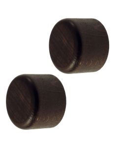 Knobs for wooden rod, Size: Dia.35mm, Color: Walnut, Material: Wooden