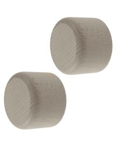 Knobs for wooden rod, Size: Dia.35mm, Color: Bleached ash, Material: Wooden