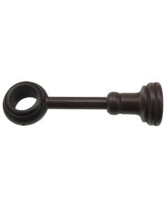 Extensible support for wooden rod, Size: Dia.35mm, Color: Walnut, Material: Wood