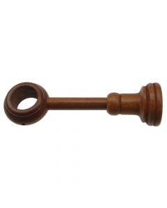 Extensible support for wooden rod, Size: Dia.35mm, Color: Teak, Material: Wood