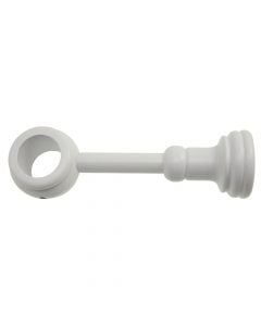 Extensible support for wooden rod, Size: Dia.35mm, Color: White, Material: Wood