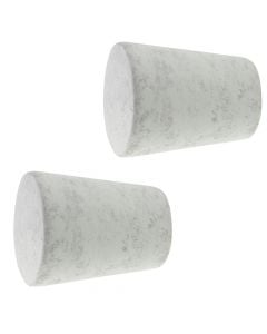 Knobs for wooden rod SHABBY, Size: Dia.28mm, Color: White, Material: Wooden