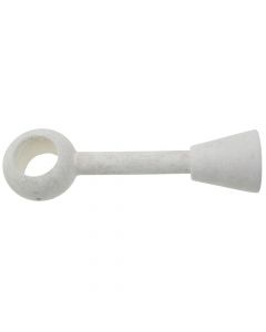 Extensible support for wooden rod SHABBY, Size: Dia.28mm, Color: White, Material: Wood