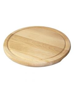 Wood cutting board, Size: Dia 25cm, Color: Natural, Material: Wood