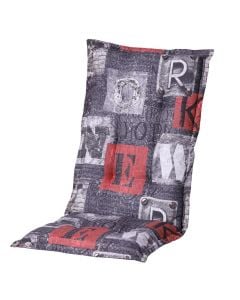 Shilte, New York, 50% cotton 50% polyester, red-gray, 105x50x5 cm