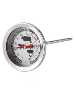 Termometer mishi, inoks, gri, 12x5x5 cm, 1 copë