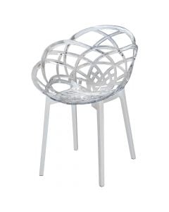 Chair, Flora,  Polypropylen/polycarbonate, white, 60x59xH83 cm