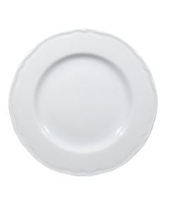 PRAGA plate, Dia 26cm, White, Porcelain