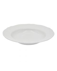 Soup plate PRAGA, Dia 23cm, White, Porcelain
