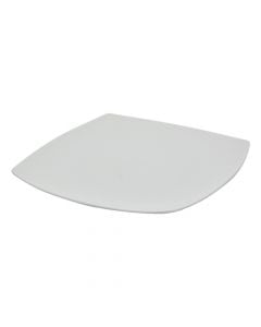 Flat square plate TOKIO, 26x26cm, White, Porcelain