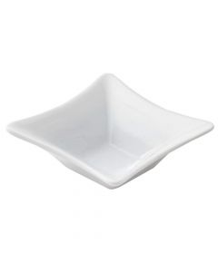 Square bowl PARTY, 9cm, White, Porcelain