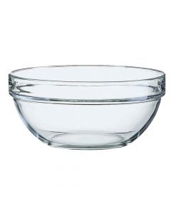 Glass bowl, transparent, dia 17 cm