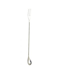 Bar spoon and fork, 32.5cm