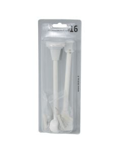 Support for metallic rod, Size: Dia 16mm/18cm, Color: White, Material: Metallic
