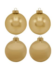 Decorative sphere, glass, gold, dia. 10 cm