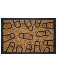 Door mat, coir-rubber, brown-black, 40x60 cm
