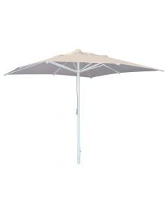 Professional Umbrella with no wind vent, Size: 300x300cm, Material: Aluminum / Polyester Color Cream