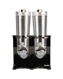 Cornflaks dispenser with double stand, po;ycarbonate-stainless steel, 28x17xH44 cm