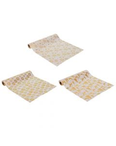 Decorative wrapping pape, 100% polyester, cream, 35x200 cm